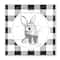 Stupell Industries Detailed Easter Bunny Drawing Spring Plaid Border Wall Plaque Art